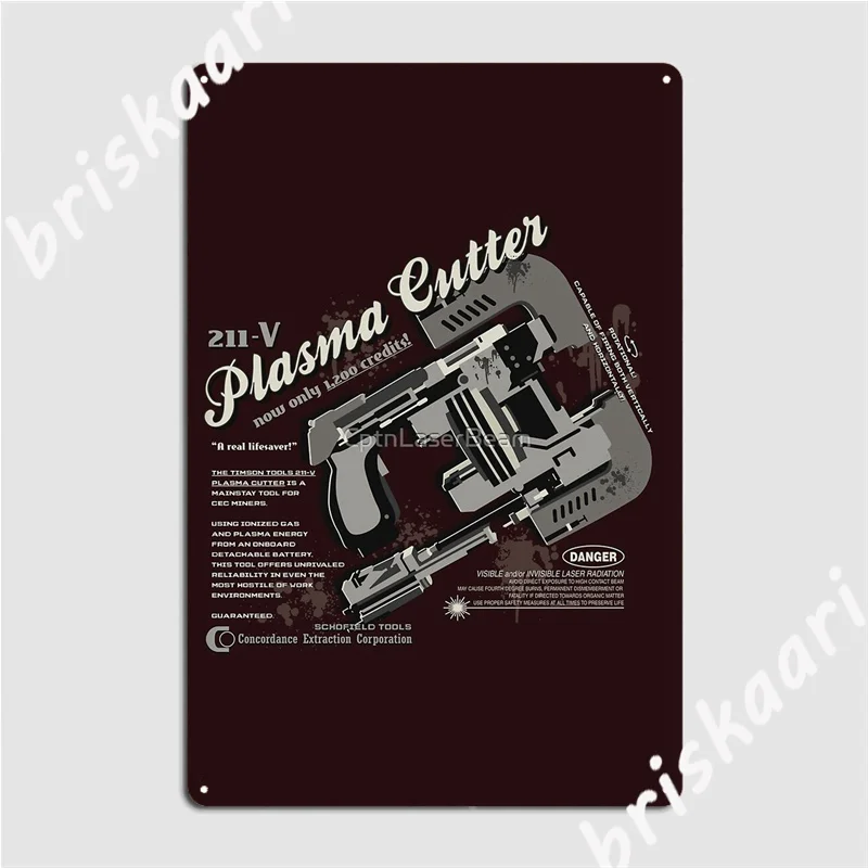 Dead Space Plasma Cutter Metal Signs Club Party Pub Garage Design Tin Sign Poster