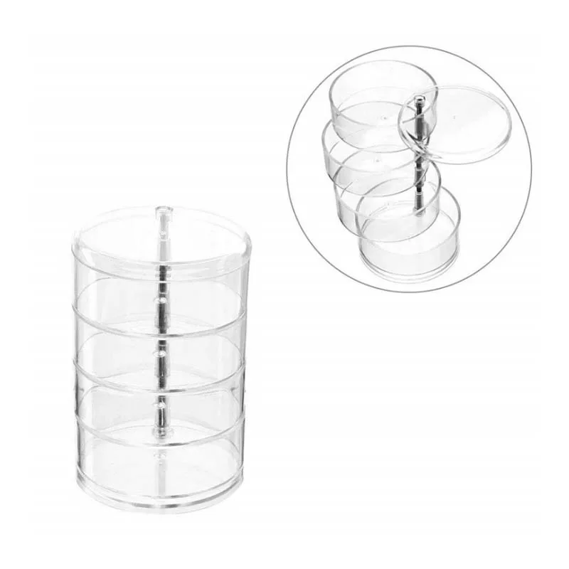 

HUNYOO 4 Layers Silicone Jewelry Storage Box Glossy Makeup Organizer Cosmetic storage Creative Ring Necklace Watch Jewelry Box