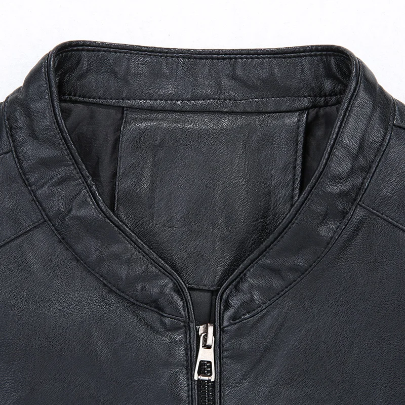 Размер 8XL 7XL 6XL 5XL брендовая куртка из искусственной кожи мужские осенние зимние повседневные мужские куртки однотонная одежда эластичная верхняя одежда для мотоциклистов