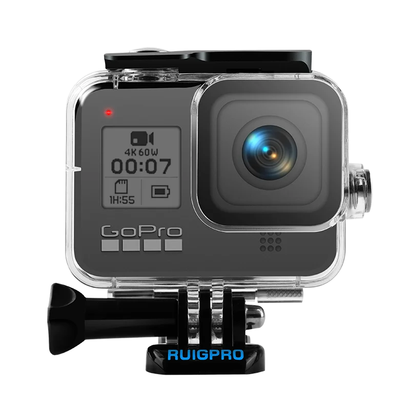 Чехол для дайвинга Ulanzi для Gopro 8 60M Чехол для дайвинга и плавания для Gopro 8 аксессуары - Цвет: Черный