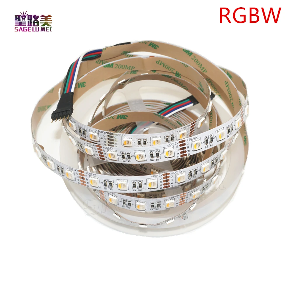 DC12V 5 м RGBW/RGBWW 4 цвета в 1 светодиодный чип светодиодная лента SMD 5050 гибкий светильник RGB+ белый/теплый белый 60 светодиодный s/M IP30/65 водонепроницаемый