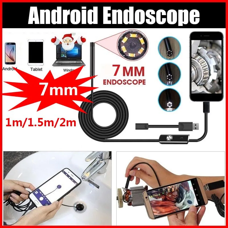 

Handheld Endoscope Ear Spoon Borescope Monitoring 7mm Inspection Camera Photos Mobile Phones Real-Time Video Portable Practical