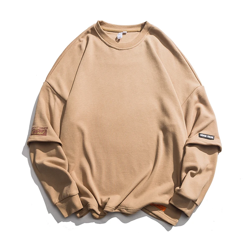 2019 Men's Spring New Casual Letter Printing Long-sleeved Round Neck Hoodies Loose Temperament Tide Cotton Harajuku