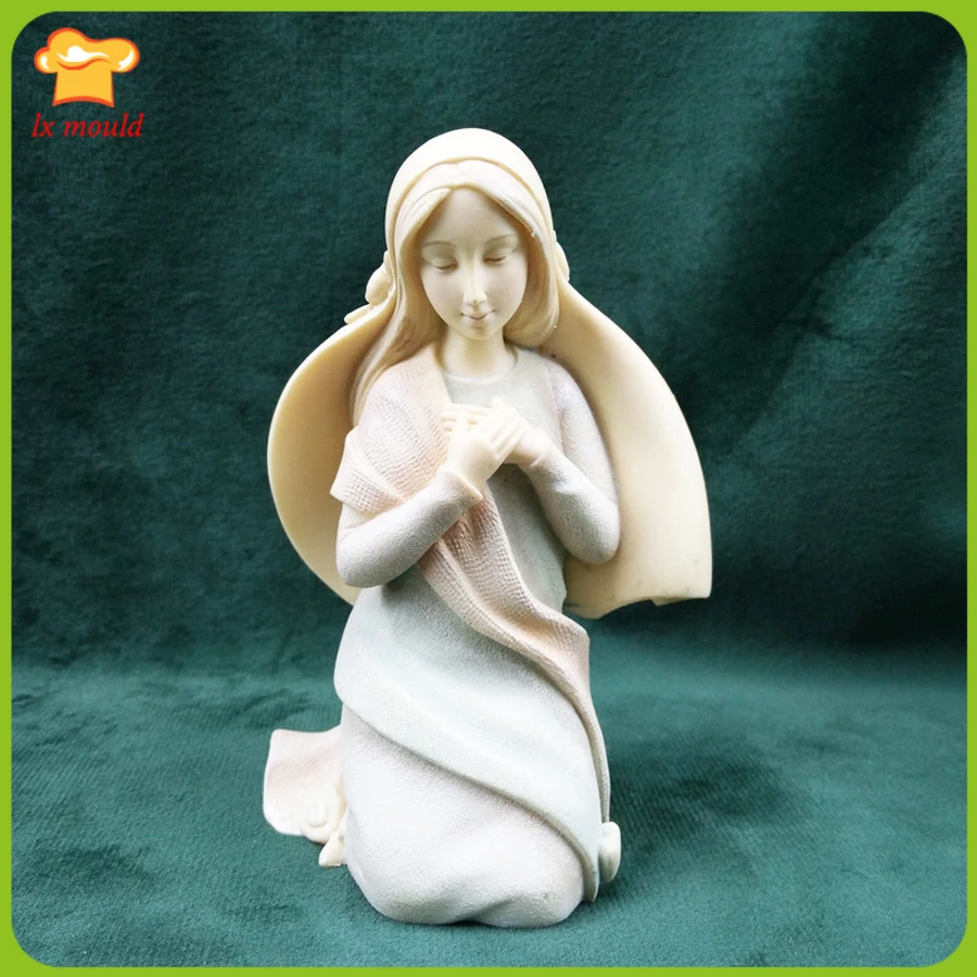 

LXYY MOULD New Silicone Angel Jesus Mother's Love Candle Soap Mold Craft Mold DIY Handmade Mold