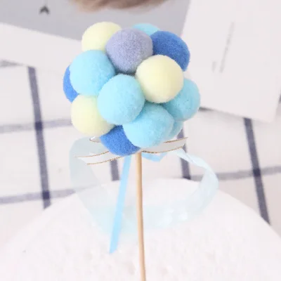 Style11-1pcs 1 шт. радужные свечи на торт куртка для дня рождения Синий Розовый Арка облако цветок шар торт Топпер для малышей Купание день рождения DIY торт Топ - Цвет: Style11-1pcs