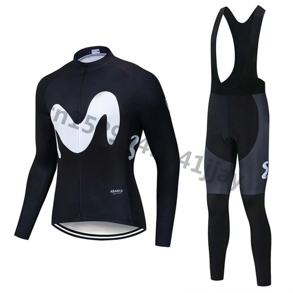 Ropa Ciclismo Movistar pro, Мужская одежда для велоспорта MTB, одежда для велоспорта, весна-осень, с длинным рукавом, дышащая, для велоспорта, Джерси, набор, Uniforme