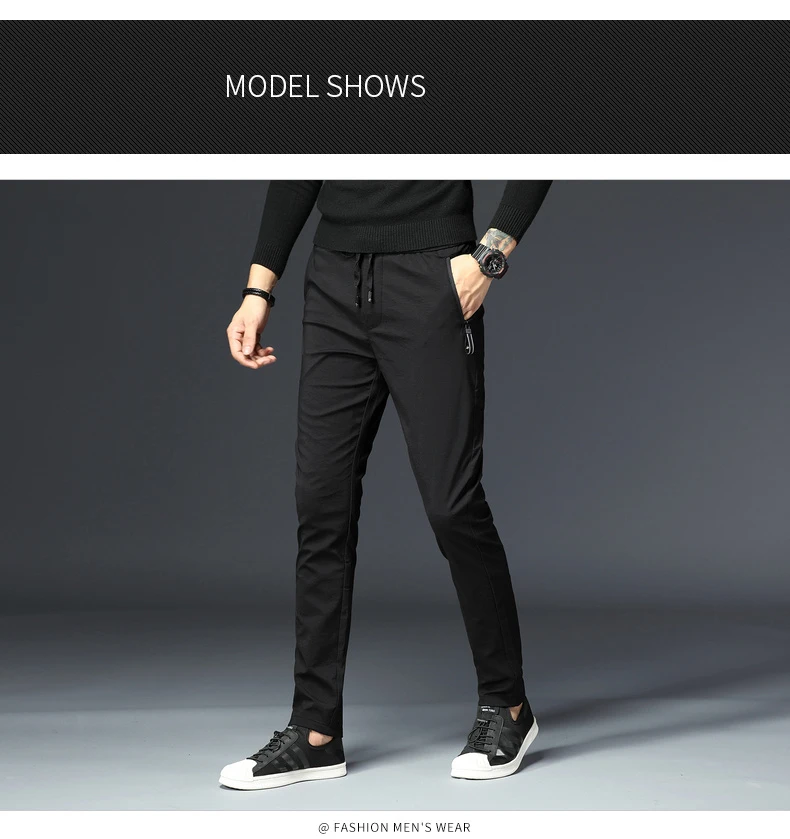Vomint мужские брюки новые умные повседневные Прямые брюки однотонные брюки хлопковые длинные брюки