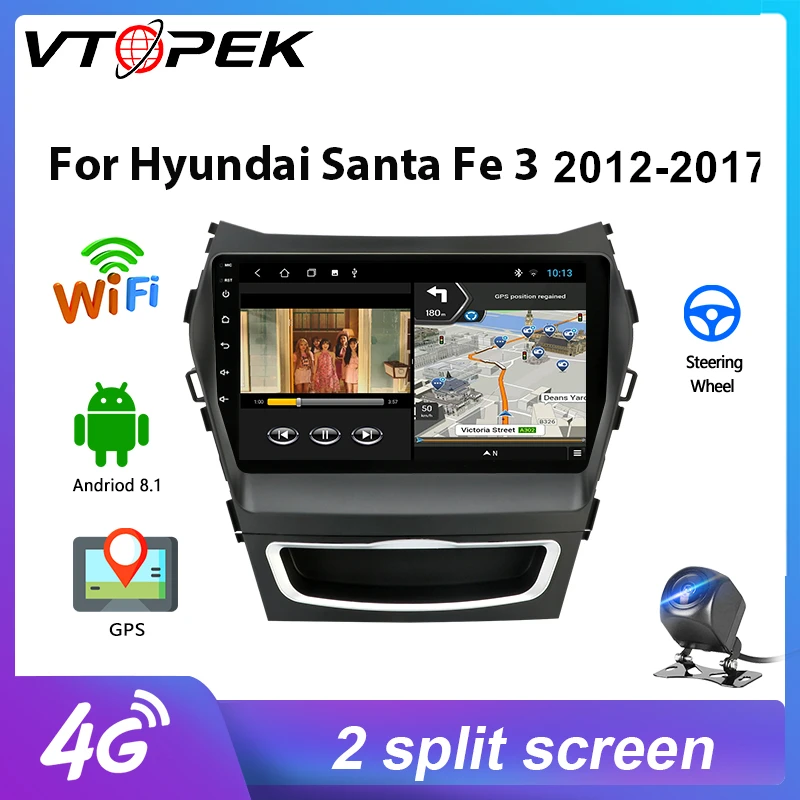 Vtopek 2G + 32G Android автомобильный Радио Мультимедиа Видео плеер навигация GPS для Hyundai