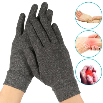 

1 Pair Full Finger Compression Gloves Elastic Hand Arthritis Joint Pain Relief Wrist Knit Gloves for Women Men Wrist Support