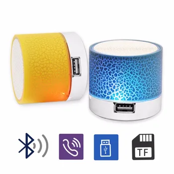 

Mini Wireless Bluetooth Speaker Portable LED Music Player For PC Phone Support TF Card USB Stereo Music Sound Subwoofer Box