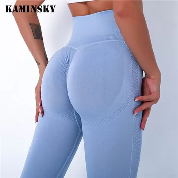 Kaminsky-mallas Push Up sin costuras de LICRA para Mujer, Leggings ajustados con cintura alta, para entrenamiento, 20%