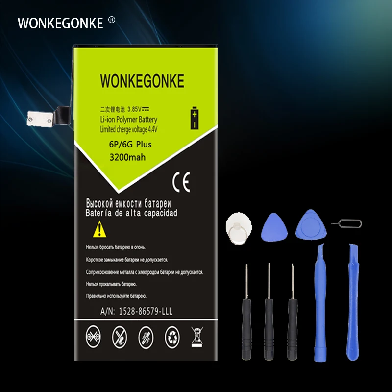 Оригинальная батарея WONKEGONKE для iPhone 6 Plus 6plus P с инструментами батареи | Электроника