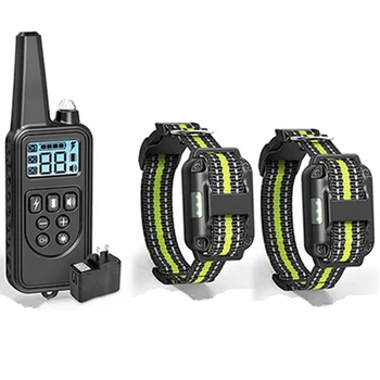 

800m Electric Dog Training Collar With LCD Display Pet Remote Control Waterproof Rechargeable Collars For Shock Vibration Sound