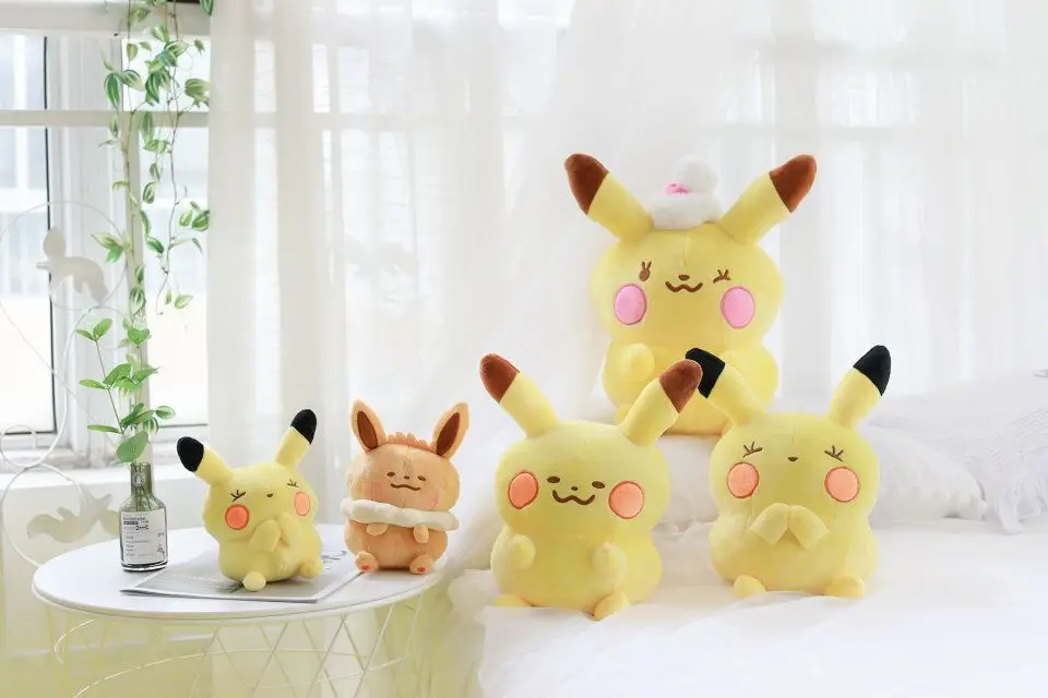 Такара TOMY Покемон каваи Пикачу Eevee плюшевые игрушки прекрасный мультфильм мягкие диван подушка кукла милый подарок для девочки подарок