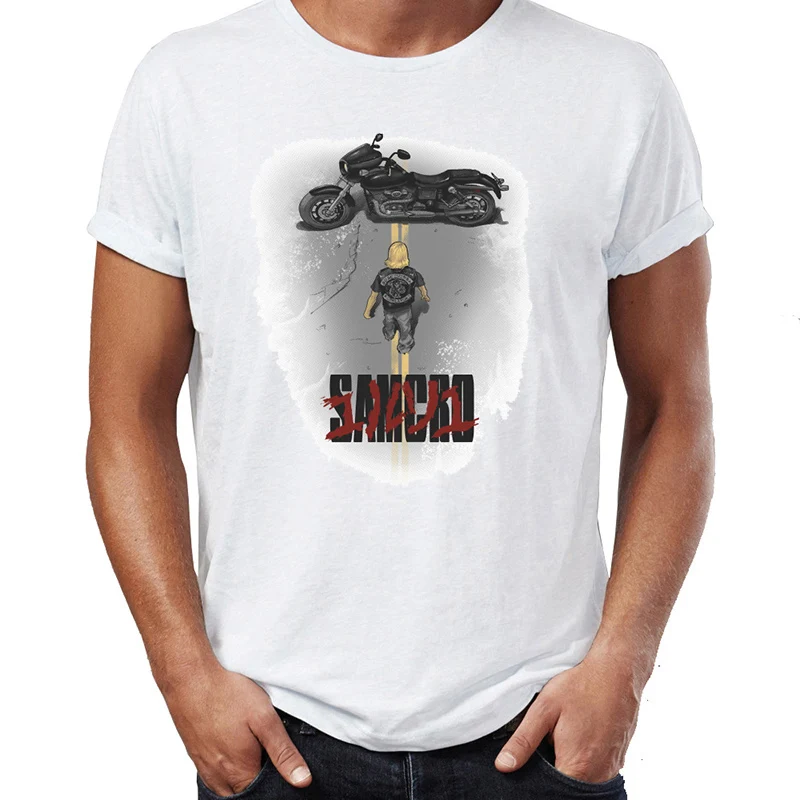 

Men's T Shirt Sons of Anarchy Samcro Akira Awesome Artwork Drawing Printed Tee
