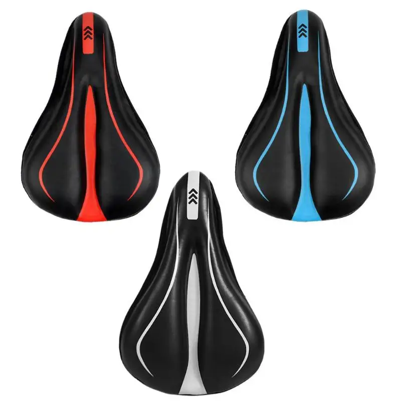 

Soft Bicycle Saddle Pad Rainproof PU Silica Gel Sponge Breathable Quick Recovery Cycling Anti-skid Seat Cushion 275x175x30mm