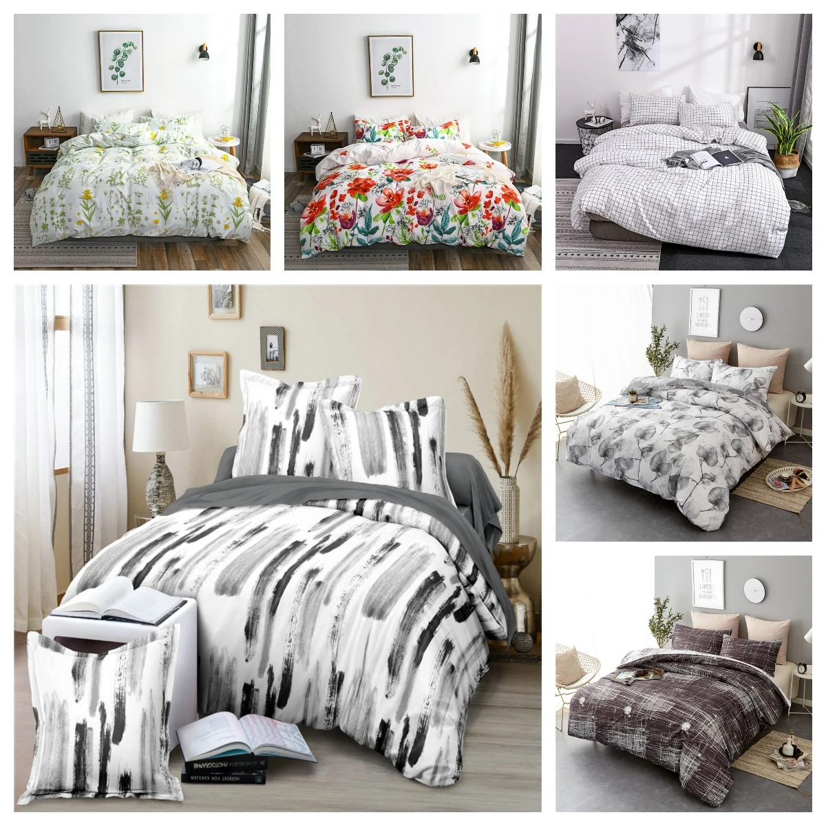 

2020 New Pattern Graffiti Printing 2/3 Pcs Duvet Cover Set 1 Quilt Cover + 1/2 Pcs Pillow Cases Twin Double Full Queen King