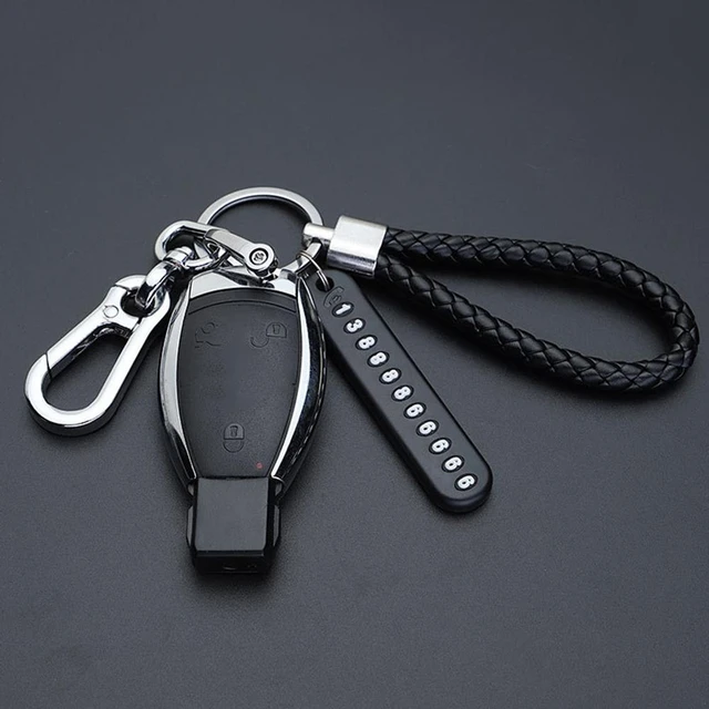 Car-styling Car Keychain With Anti-lost Phone Number Plate Keys Ring Auto  Vehicle Key Chain Gift Phone Number Card Keyring - AliExpress