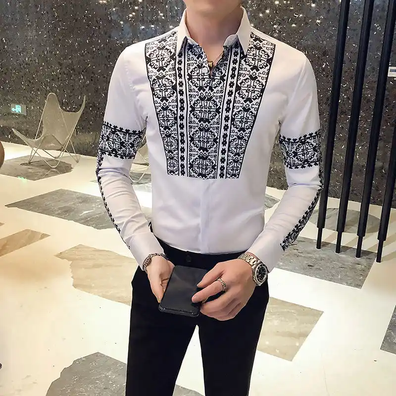 Buy Black White Designer Shirt Cheap Online