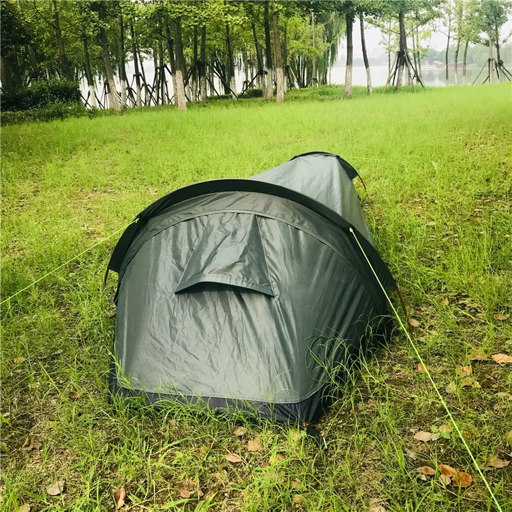 Открытый кемпинг спальный мешок Палатка Водонепроницаемый альпинизмом палатка легкий одиночный человек палатка