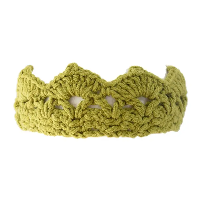 

Baby Crown Crochet Knit Headband Newborn Photography Props Child Birthday Gifts R2JF