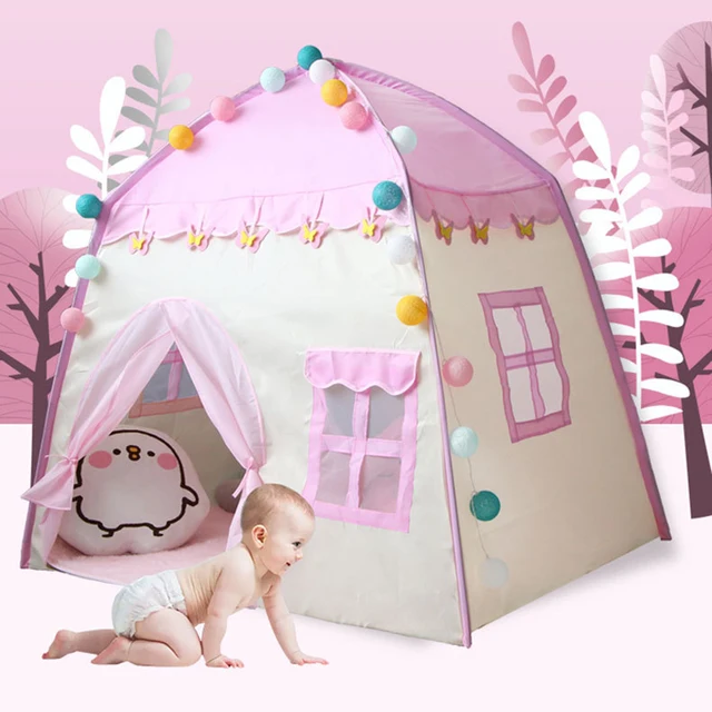 Children's Tent Play House Princess Castle Tent Children Game House Ocean Ball Pool Kids Photography Props Girl Room Decoration 5