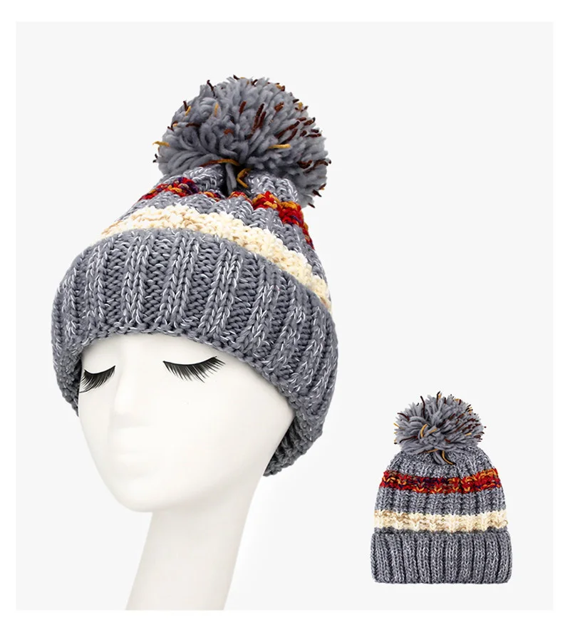 GREEN YU брендовая Повседневная Женская акриловая шапка Skullies Beanines, зимняя шапка смешанных цветов, вязаная шапка Beanies, зимняя женская шапка, 5 цветов