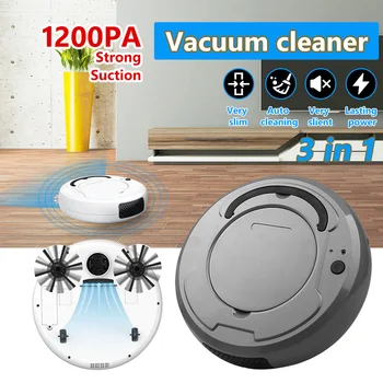 

Vacuum Cleaner Automatic Smart Sweeping Robot Floor Dirt Dust Hair Cleaning 1200Pa Multi Surface Dry Wet Floor Vacuum Cleaners