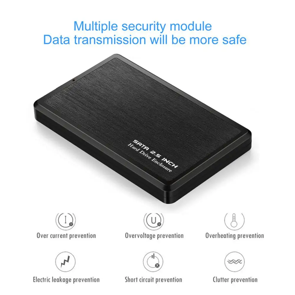 hdd enclosure 2.5 inch Hard Disk Enclosure Aluminum 5Gbps Slide Mobile Case USB 3.0 to SATA HDD SSD External Storage Accessories usb external hard drive enclosure