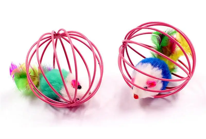 1Pc Cat Interactive Toy Stick Feather Wand With Small Bell Mouse Cage Toys Plastic Artificial Colorful Cat Teaser Toy Supplies