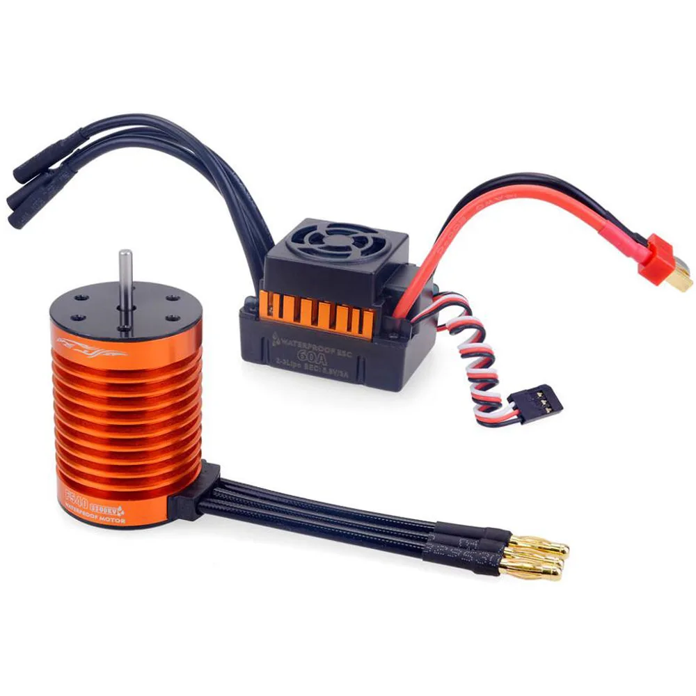 1:10 RC часть водонепроницаемый F540 3300KV 4370KV бесщеточный двигатель W/60A ESC программная