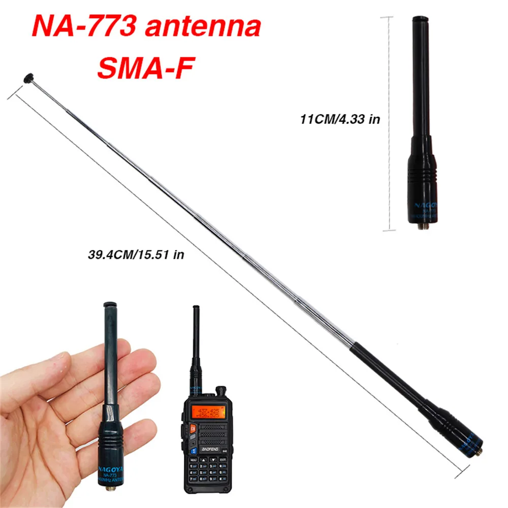 Гибкая антенна Nagoya NA 773 SMA типа мама VHF Любительская рация двойного диапазона