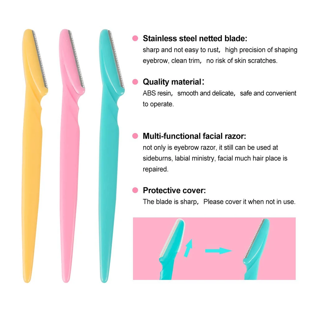 Profession Eyebrow Razor Hair Face Facial Remover Shaper Dermaplaning Epilator Eye Brow Razors Blade Makeup Tool for Women Man