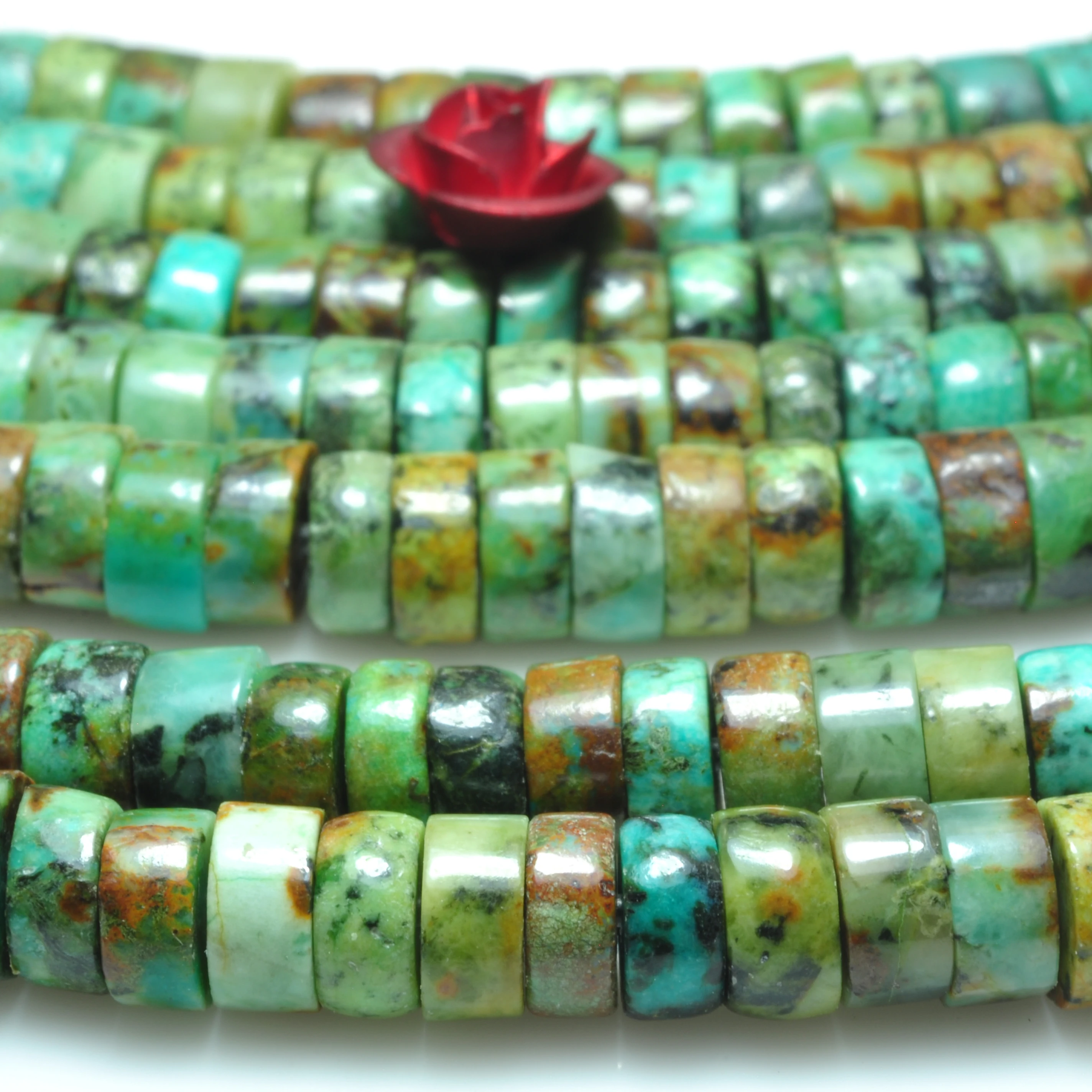 15 IN Strand 10 Mm African Turquoise Round Smooth Gemstone Beads (TU100119 - Foto 11