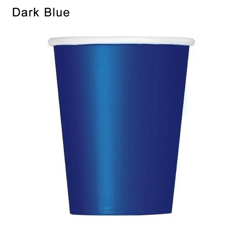Dark Blue Одноразовые плотные бумажные стаканчики креативные 20 шт./компл. бумажные стаканчики красочные столовая посуда Кейтеринг твердая бумажная чашка кухня гаджет для бара - Цвет: Dark Blue