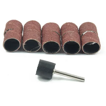 

51 Pcs Sanding Drum Kit 45 Sanding Bands 6 Mandrills Fits Any Drill for Rotary Tools Woodworking Sanding Surfaces JDH88