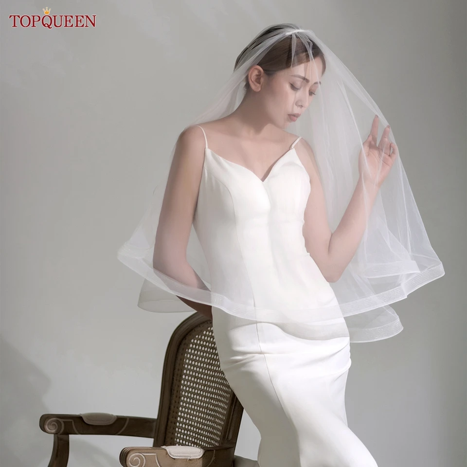 SJBAUTYO Veli Da Sposa,Nozze Tulle Velo CortoElegante,Velo da sposa in tulle con pettine Velo a vita corta per le spose,Può essere utilizzato per matrimoni, carnevale, halloween
