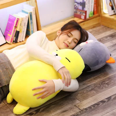 60CM Cute Sleeping Cat Plush Pillow Soft Squint Fat Cat Plush Long Pillow Children Girls Birthday Christmas Gift