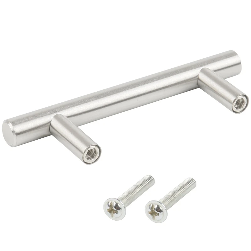 

New Pack With 20 Furniture / Cabinet / Drawer Handles Made Of Stainless Steel, Total Width 100Mm, T-Handle Center 64Mm