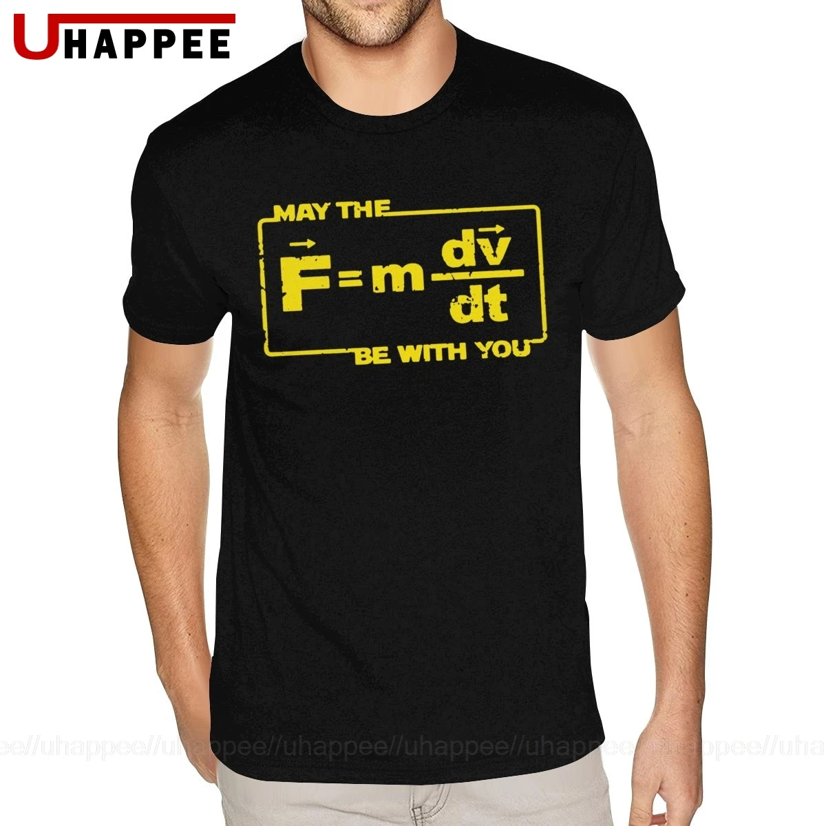 Футболка мужская оверсайз с надписью May The Force тенниска короткими рукавами и