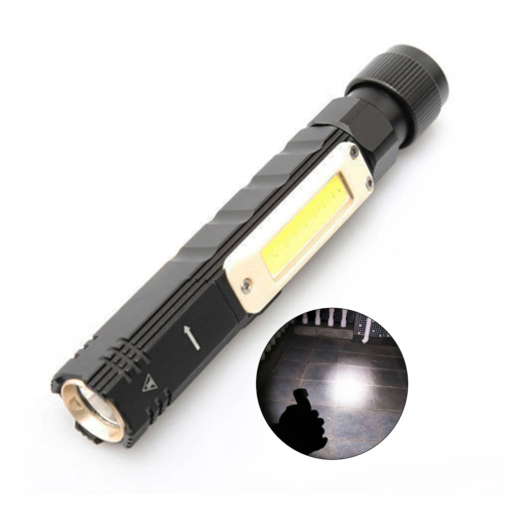 

Multifunction LED Flashlight USB Rechargeable Battery Powerful XPG Torch Side COB Light Pen Buckle Tail Magnet Work Light