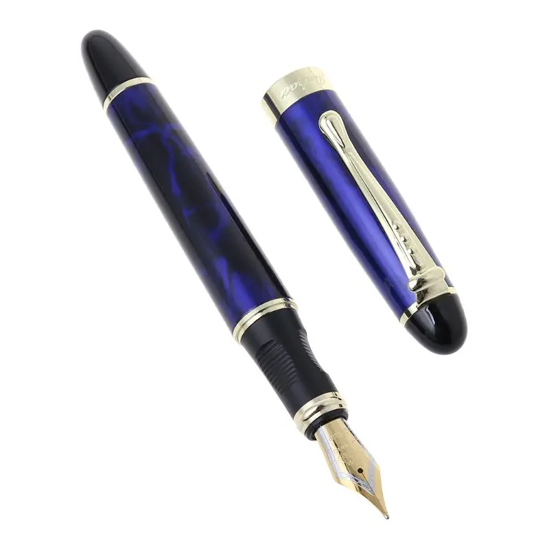 Синий Jinhao X450 роскошная мужская перьевая ручка бизнес-Студенческая 0,5 мм дополнительный тонкий наконечник каллиграфия канцелярские принадлежности пишущий инструмент L41E - Цвет: Синий