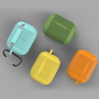 

Portable Silicone Striped Cases Earphone Protective Cover Earphone Accessories Anti Scratch Drop Case Headphone Protector
