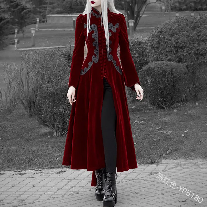 S-3XL PASATO Womens Steampunk Victorian Jacket Gothic Tailcoat Costume Vintage Tuxedo Viking Renaissance Coats