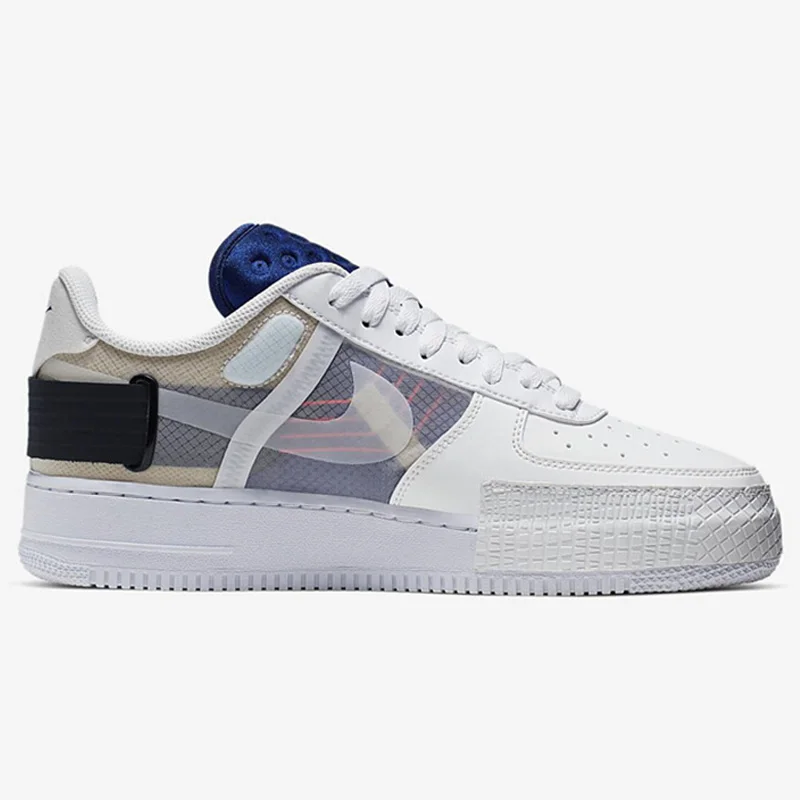 NIKE AIR FORCE 1 Скейтбординг обувь AF1 TYPE спортивные Тенни в белом и черном вариантах
