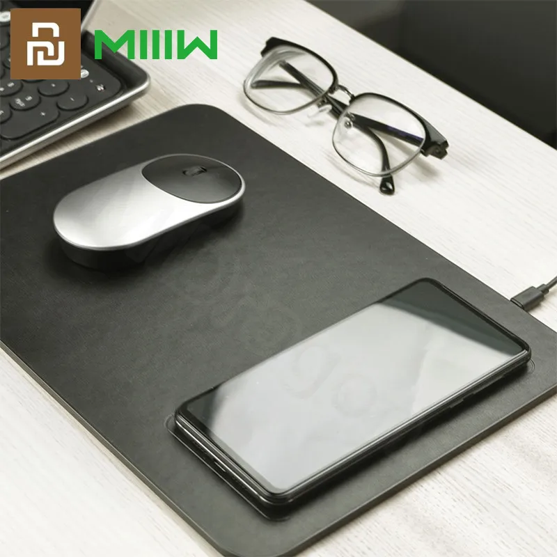 MI Mijia MIIIW Qi Беспроводное быстрое зарядное устройство коврик для мыши из
