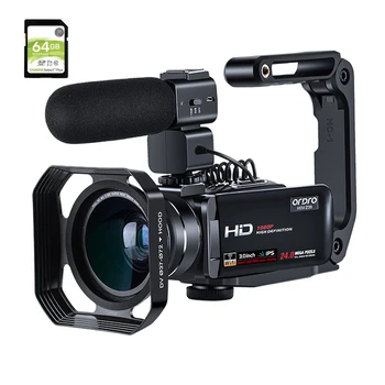 

Ordro Z20 Video Camera Camcorder Full HD 16X Digital Zoom Filmadora YouTube Blogger Vlog Cameras with Microphone Lens Stabilizer