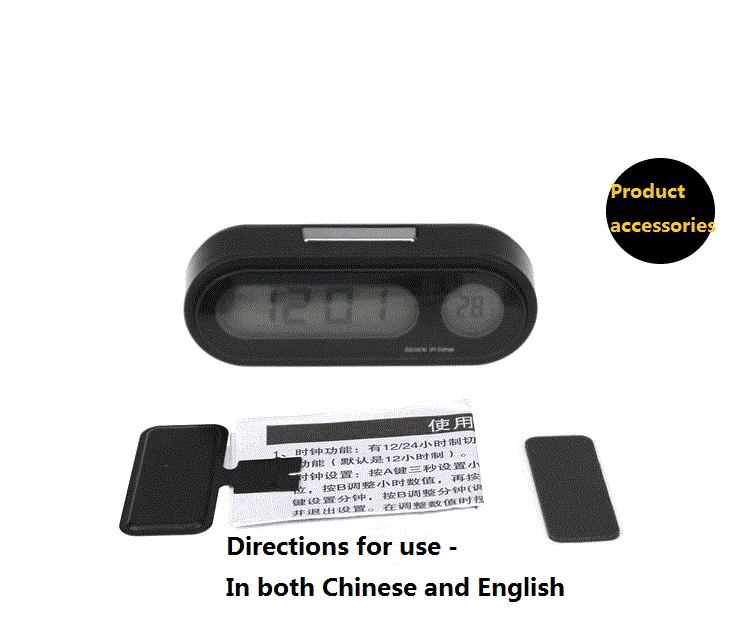 ЖК-Мода светящийся цифровой автомобильный Настольный зажим часы термометр время автомобильные электронные часы