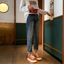 GUUZYUVIZ джинсы-бойфренды женские, с высокой талией джинсы женская обувь, Большие размеры джинсовые штаны Для женщин s корейский стиль Винтаж брюки дамы