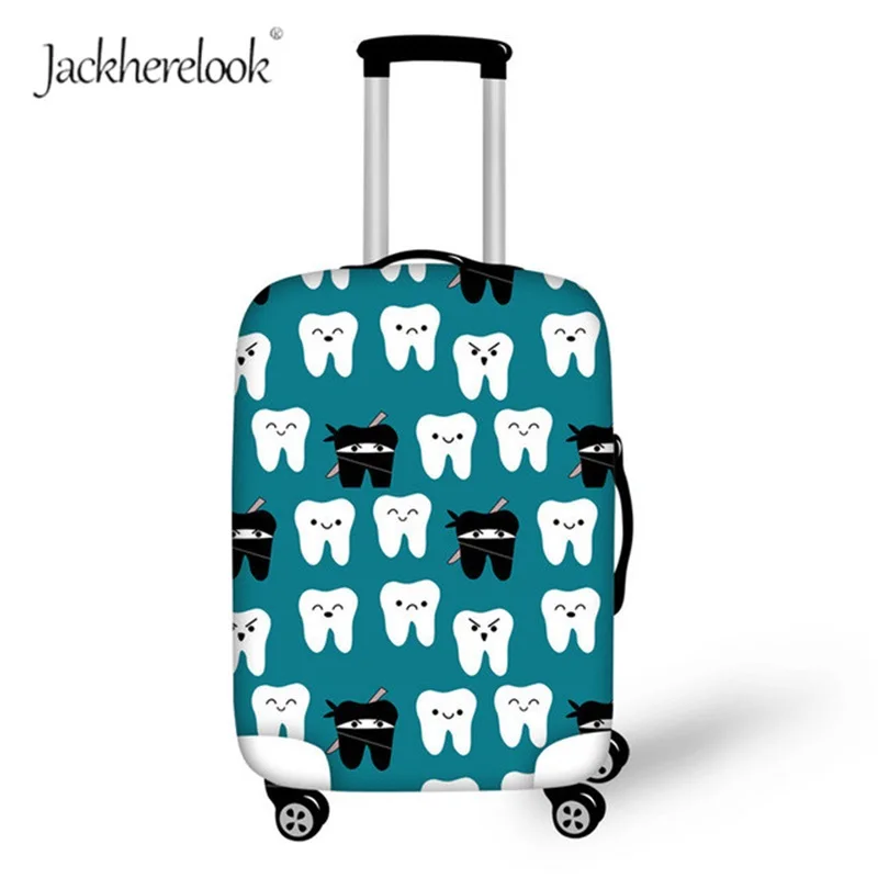 Jackherelook мультфильм стоматологическое оборудование Buggage Пылезащитная водонепроницаемая крышка рыцарь зуб багаж чехол Сумки применяются к "18-30" дюймов